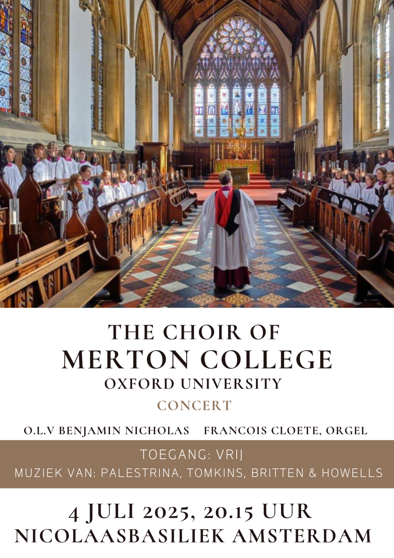 Concert - Merton College Choir, Oxford